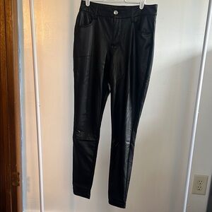 Maurices Black Faux Leather Pants